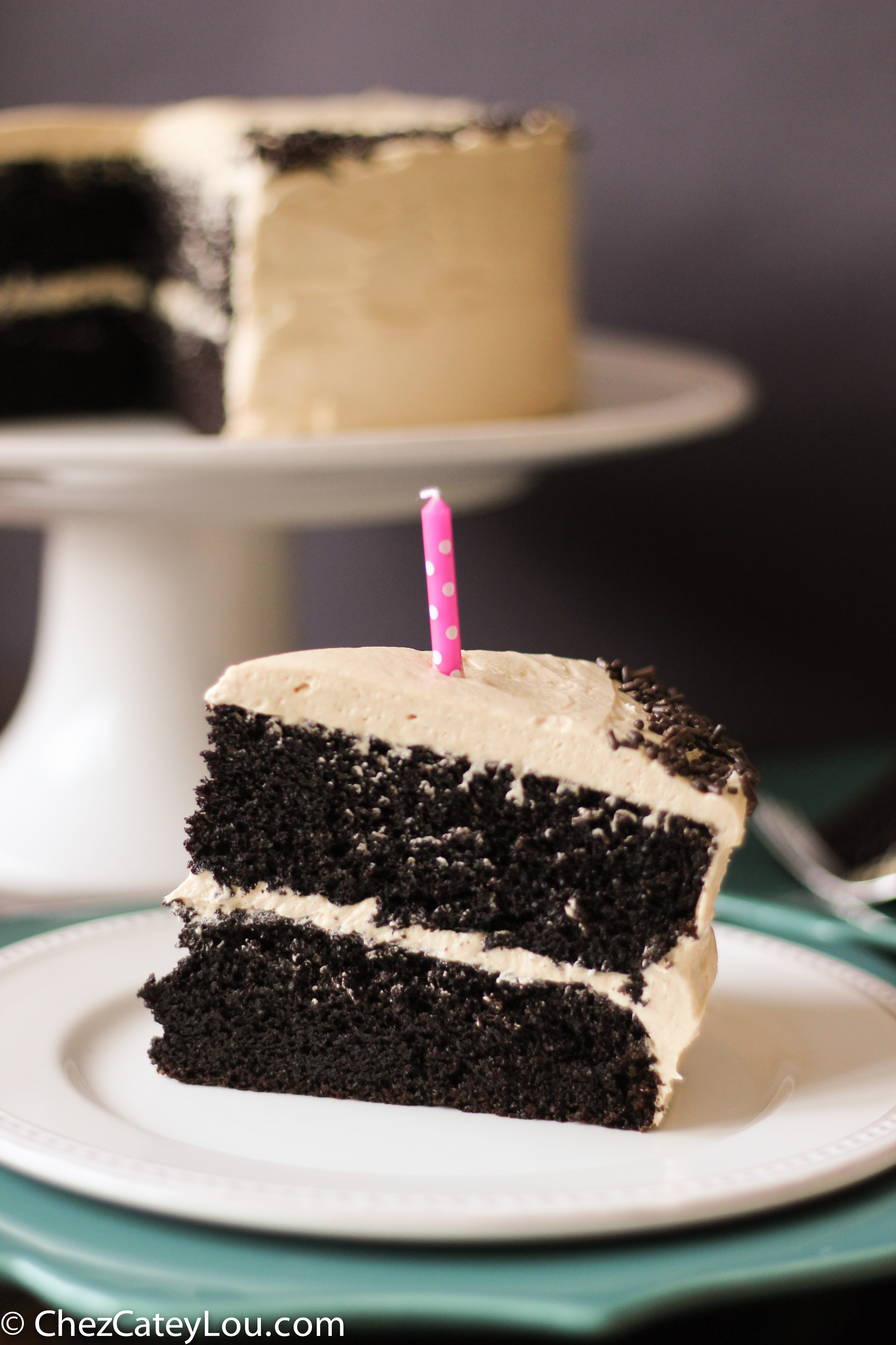 Chocolate Cake with Peanut Butter Buttercream Frosting