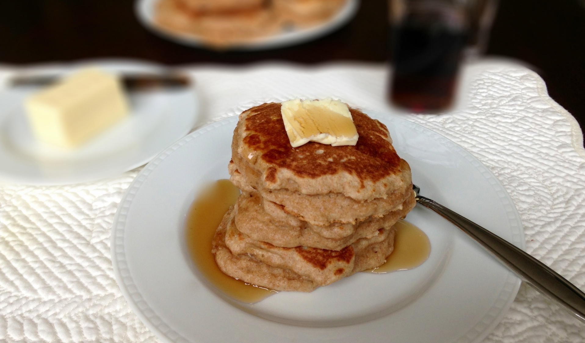 Whole Wheat Pancakes with Greek Yogurt Chez CateyLou