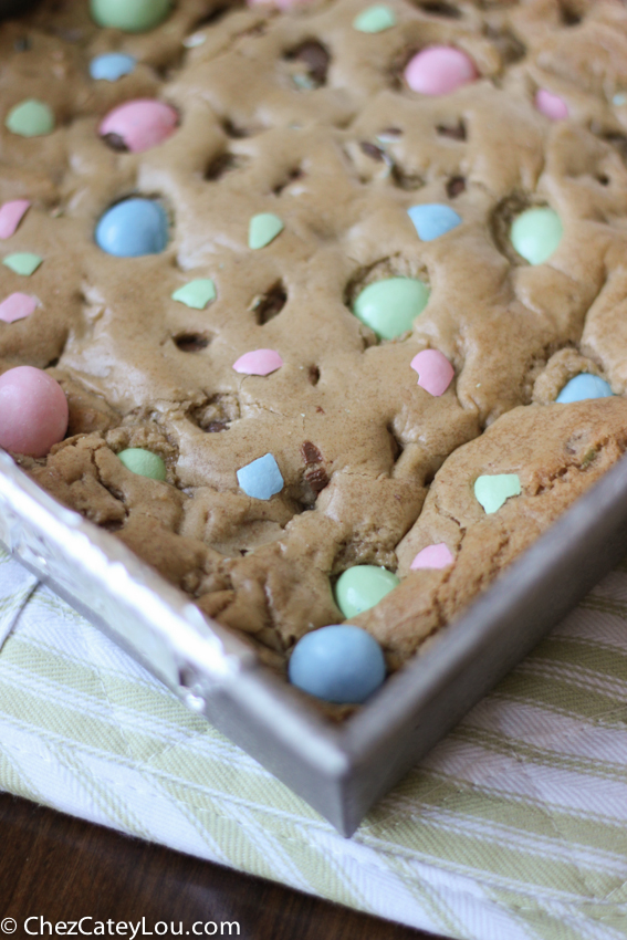 Brown Butter Easter Blondies - Chez CateyLou