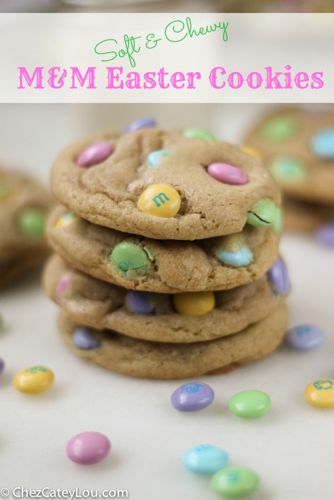 M&M Easter Cookies | chezcateylou.com