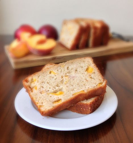 Peach Yogurt Bread with Cinnamon