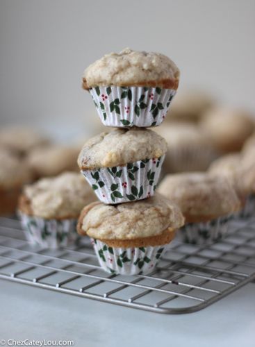 Cinnamon Cookie Butter Mini Muffins | ChezCateyLou.com