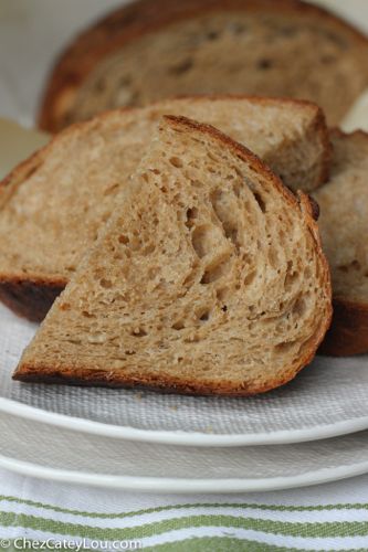 No-Knead Irish Brown Bread | chezcateylou.com