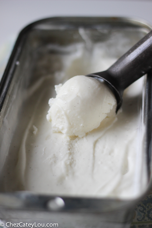 Vanilla Frozen Yogurt | chezcateylou.com #yogurt #recipe