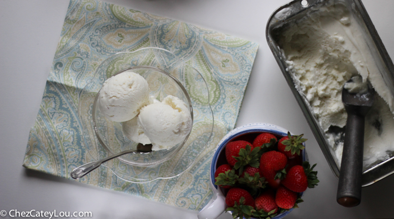 Vanilla Frozen Yogurt | chezcateylou.com #yogurt #recipe
