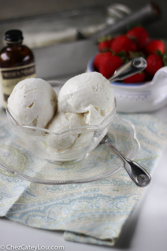 Vanilla Frozen Yogurt | chezcateylou.com #yogurt #recipe