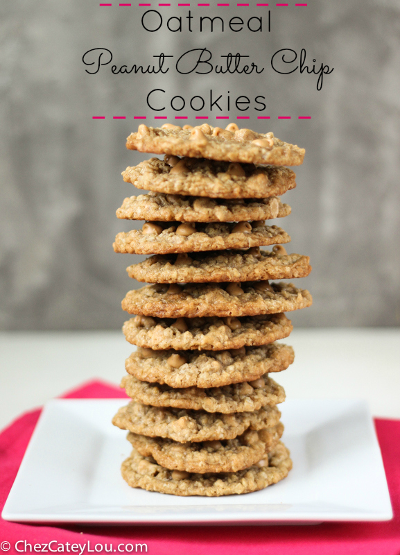 Oatmeal Peanut Butter Chip Cookies | ChezCateyLou.com