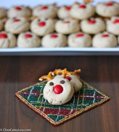Peanut Butter Reindeer Cookies | ChezCateyLou.com