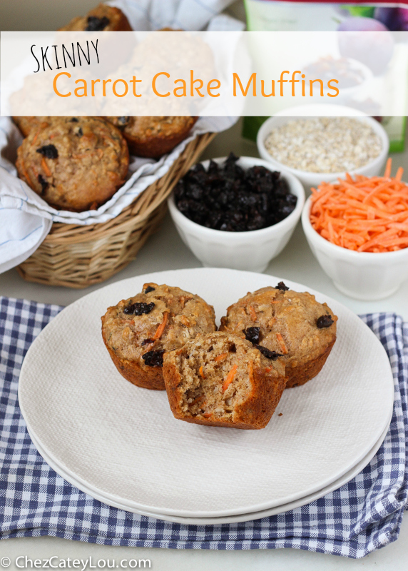 Skinny Carrot Cake Muffins | ChezCateyLou.com