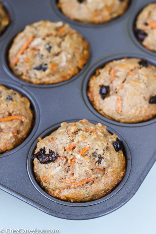 Skinny Carrot Cake Muffins | ChezCateyLou.com