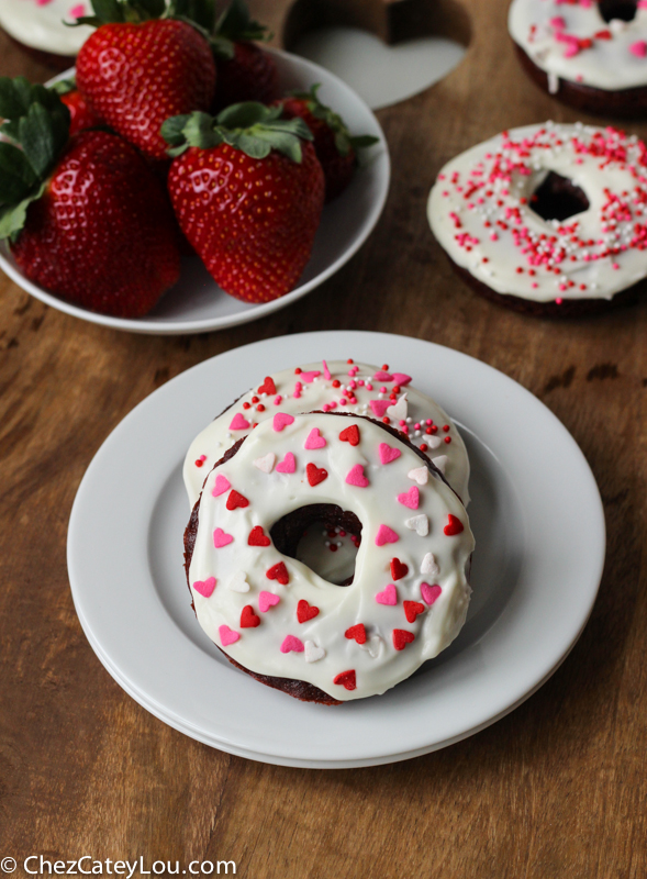 Red Velvet Donuts with Cream Cheese Icing