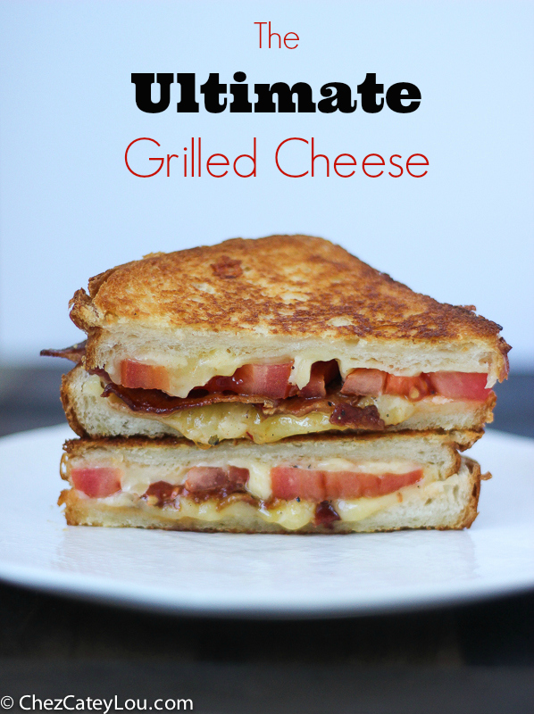 Grilled Cheese with Tomato and Bacon on Brioche Bread | ChezCateyLou.com