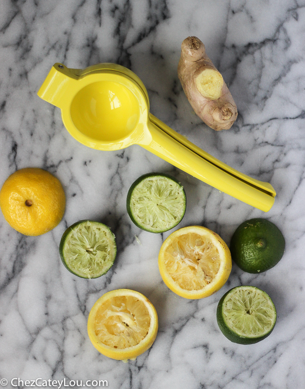 Lemon Lime Ginger Margaritas | ChezCateyLou.com