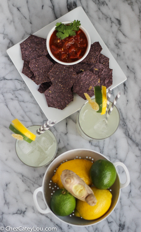 Lemon Lime Ginger Margaritas | ChezCateyLou.com