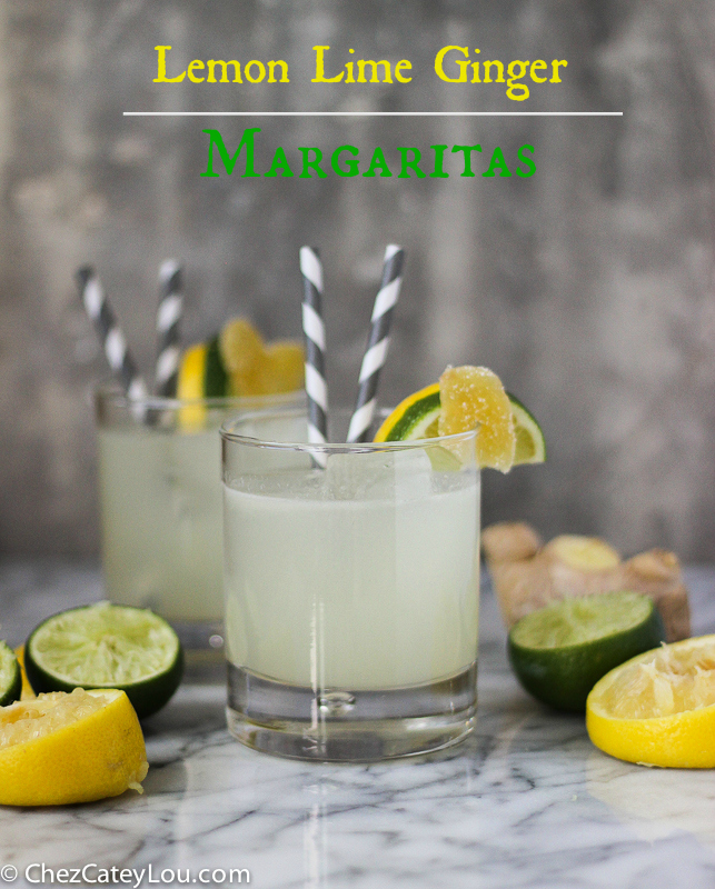 Lemon Lime Ginger Margaritas | ChezCateyLou.com