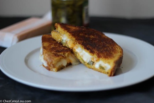 Grilled Cheese with Jalepenos on Pumpkin Bread | ChezCateyLou.com