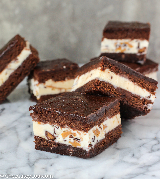 Peanut Butter Brownie Ice Cream Sandwiches & a Giveaway