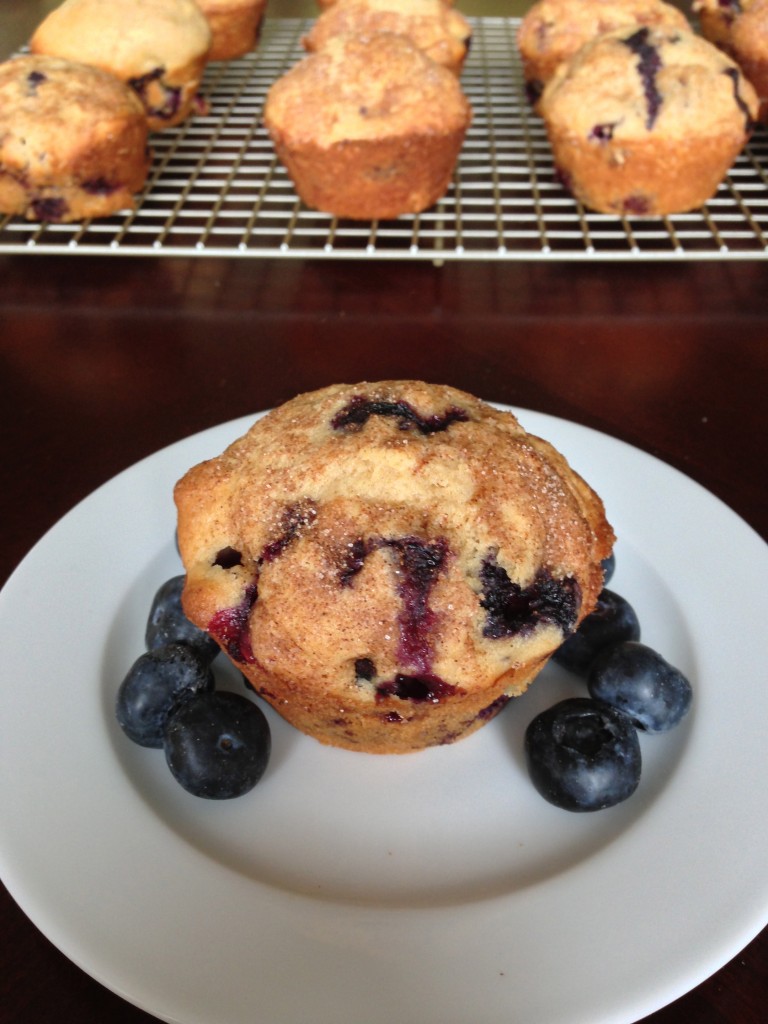 Blueberry Muffins made with Frozen Blueberries Chez CateyLou