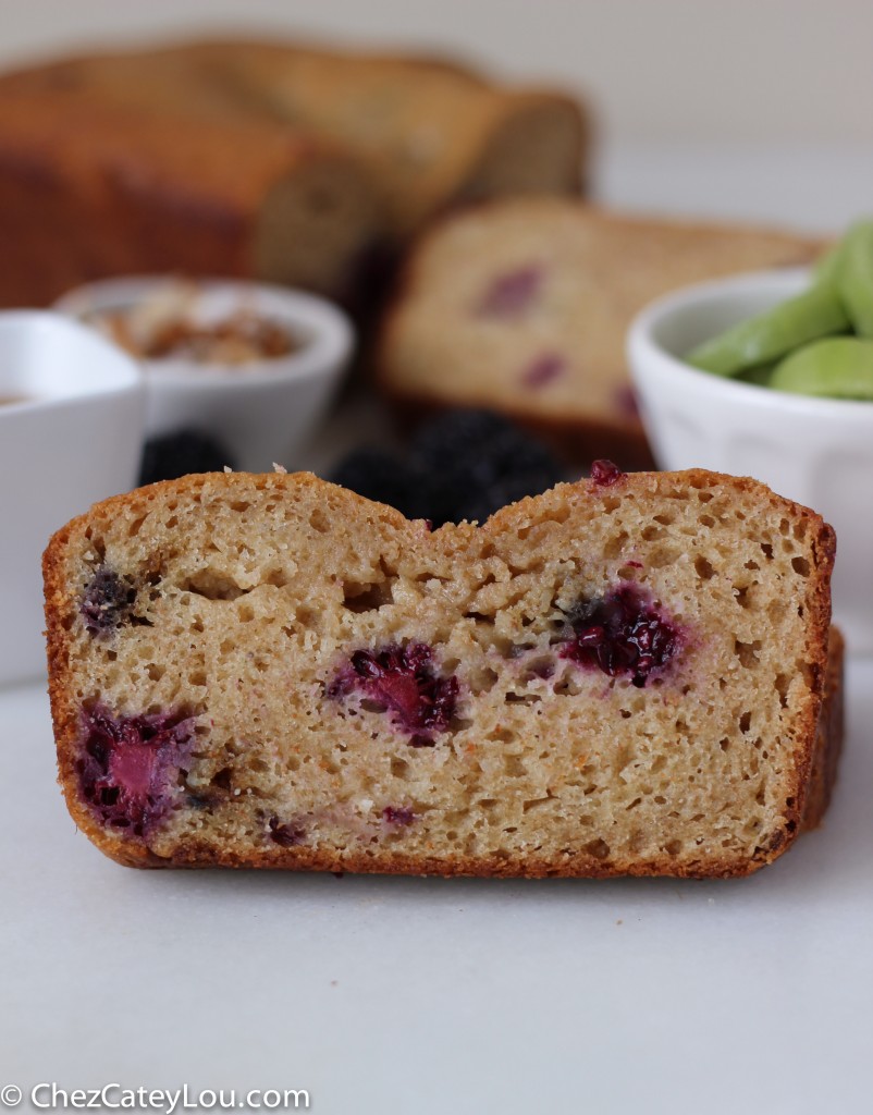 Blackberry Coconut Yogurt Bread | chezcateylou.com