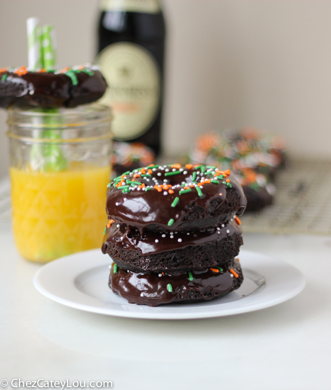 Guinness Stout Chocolate Donuts | chezcateylou.com