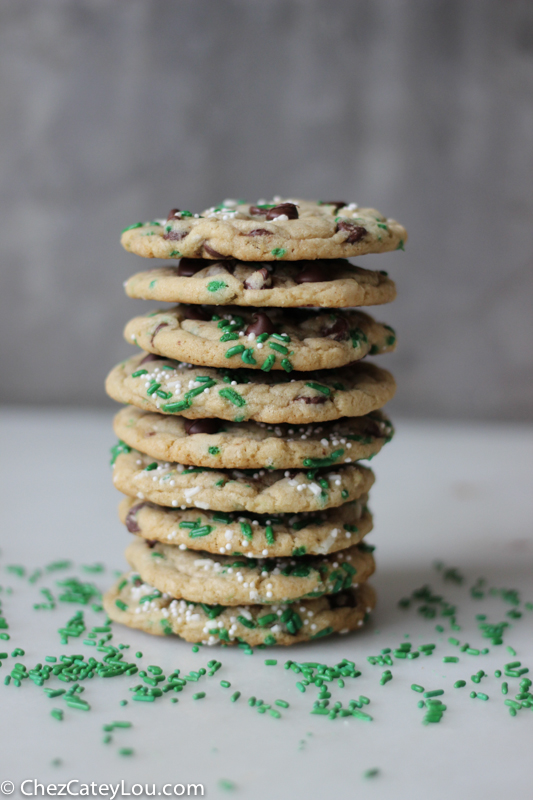 St. Patrick's Day Funfetti Chocolate Chip Cookies