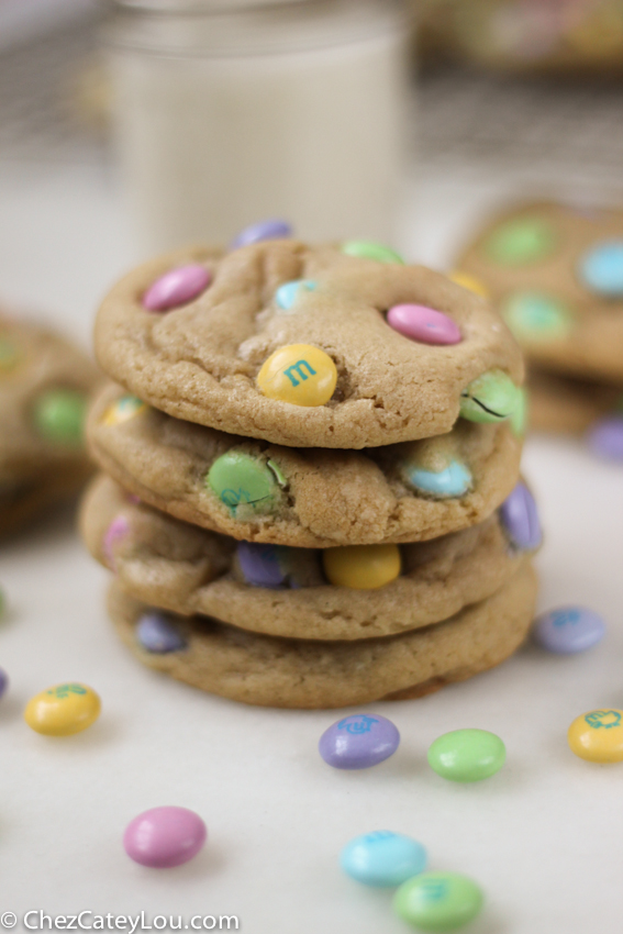 Soft and Chewy M&M Easter Cookies