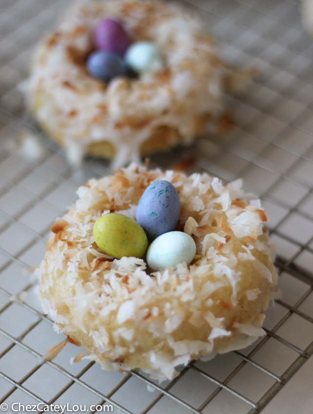 Easter Brunch Coconut Donuts - Chez CateyLou