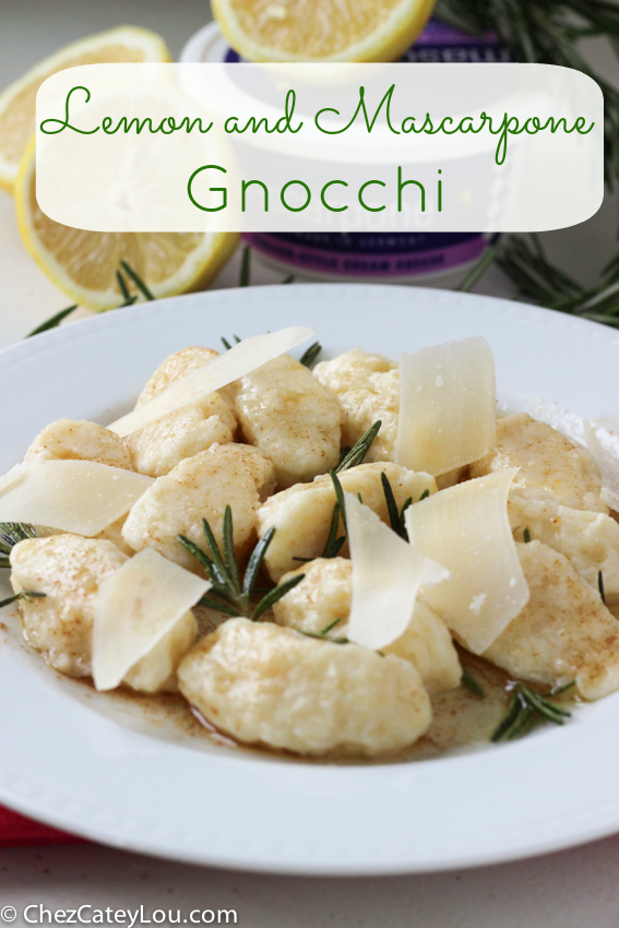 Lemon and Mascarpone Gnocchi with Rosemary Brown Butter - Chez CateyLou