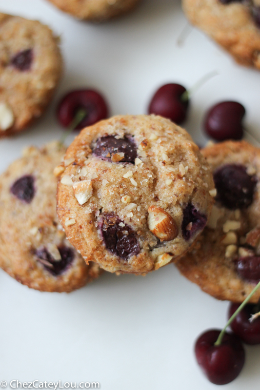 Cherry Almond Muffins | chezcateylou.com