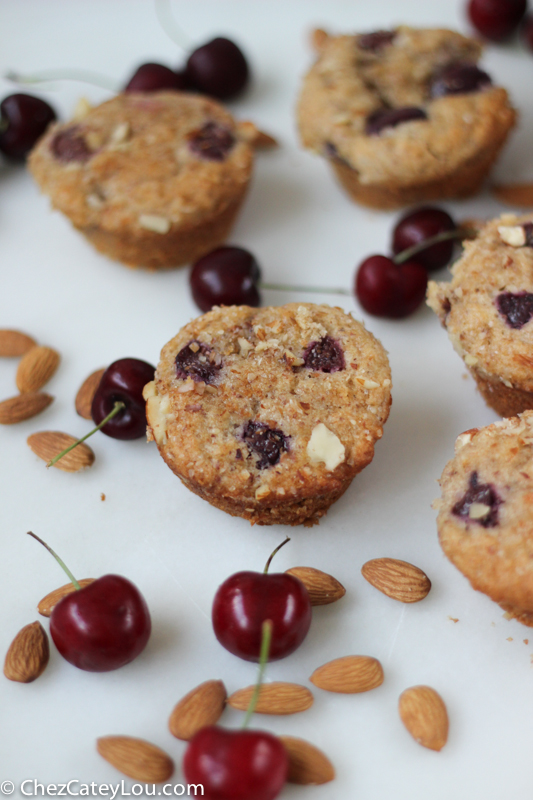 Cherry Almond Muffins | chezcateylou.com