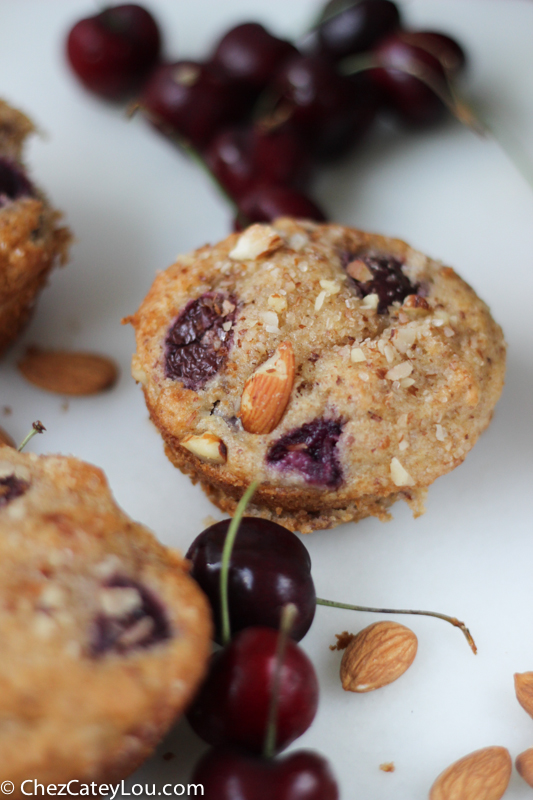 Cherry Almond Muffins | chezcateylou.com