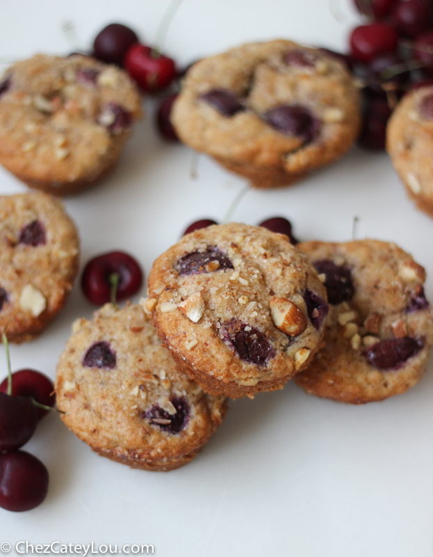 Cherry Almond Muffins | chezcateylou.com