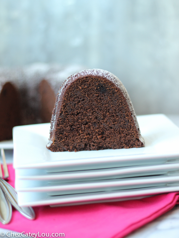 Chocolate Bundt Cake made with Sour Cream | chezcateylou.com