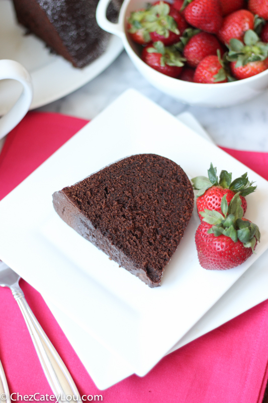 Chocolate Bundt Cake made with Sour Cream | chezcateylou.com