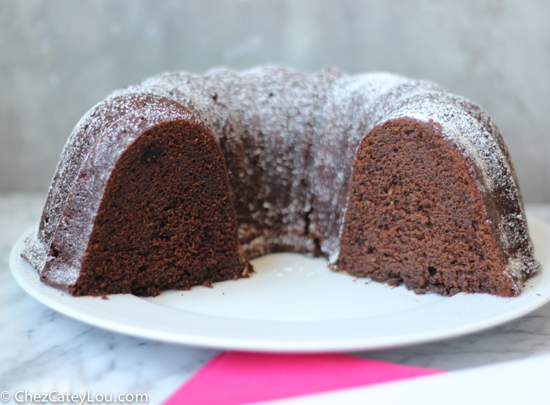 Chocolate Bundt Cake made with Sour Cream | chezcateylou.com