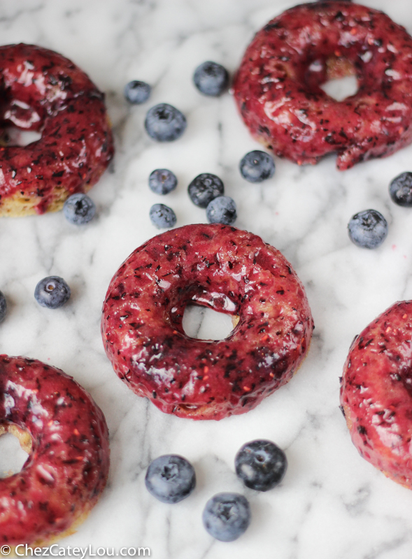Baked Blueberry Donuts | chezcateylou.com #recipe #donuts