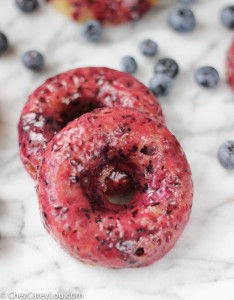Baked Blueberry Donuts | chezcateylou.com #recipe #donuts