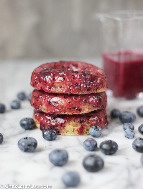 Baked Blueberry Donuts | chezcateylou.com #recipe #donuts