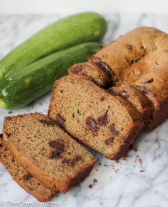 Healthier Chocolate Chip Zucchini Bread | chezcateylou.com