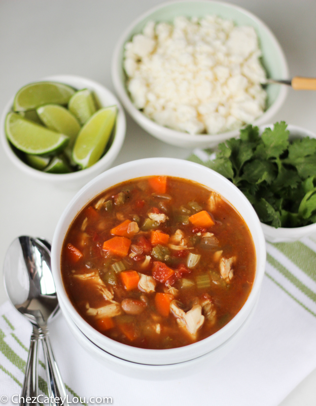 Green Chile Chicken Soup - Chez CateyLou