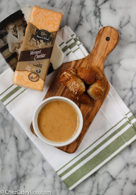 Pumpkin Beer Cheese Dip with Soft Pretzel Bites | ChezCateyLou.com