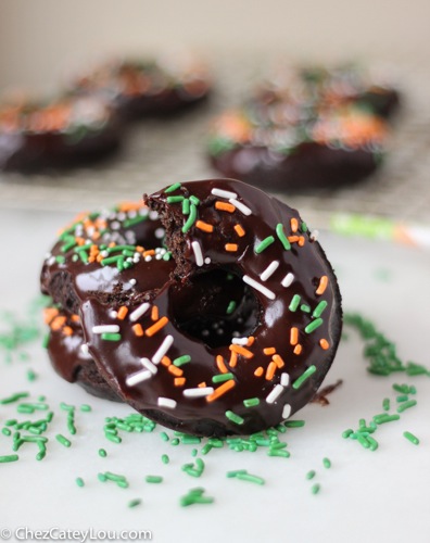 Guinness Stout Chocolate Donuts | ChezCateyLou.com #donuts
