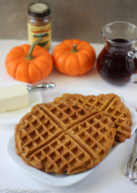 Pumpkin Waffles | ChezCateyLou.com #PumpkinWeek