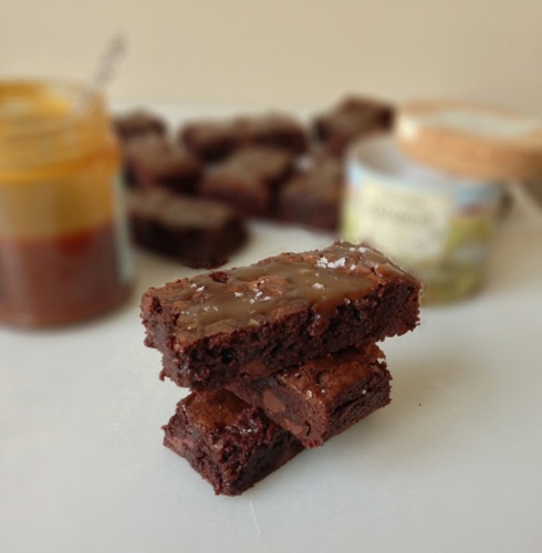 salted caramel brownies