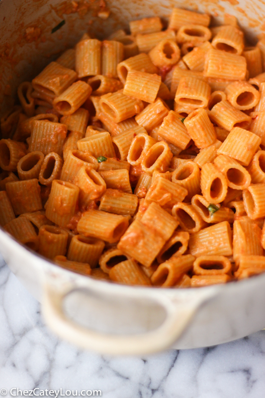 Pasta with Vodka Sauce | ChezCateyLou.com