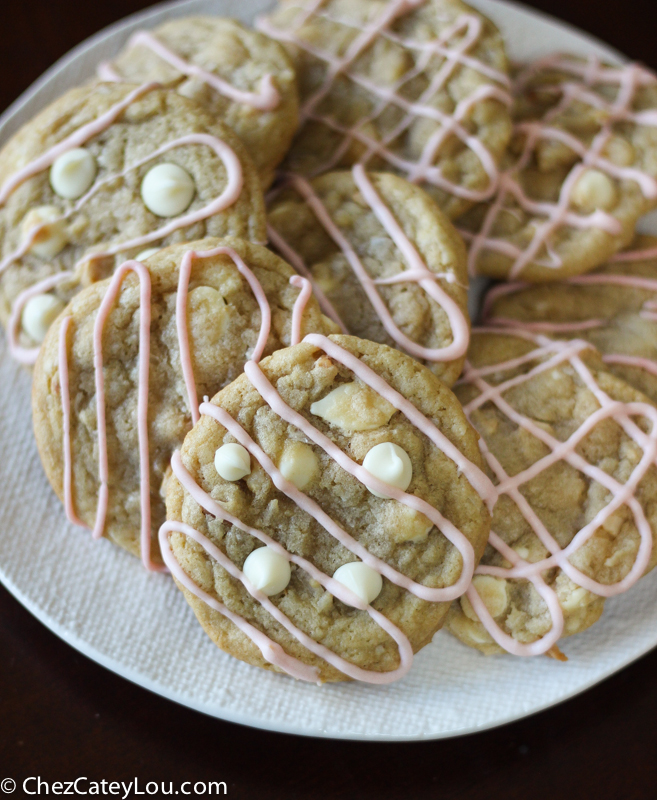 White Chocolate Coconut Macadamia Nut Cookies | ChezCateyLou.com