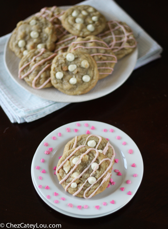 White Chocolate Coconut Macadamia Nut Cookies | ChezCateyLou.com