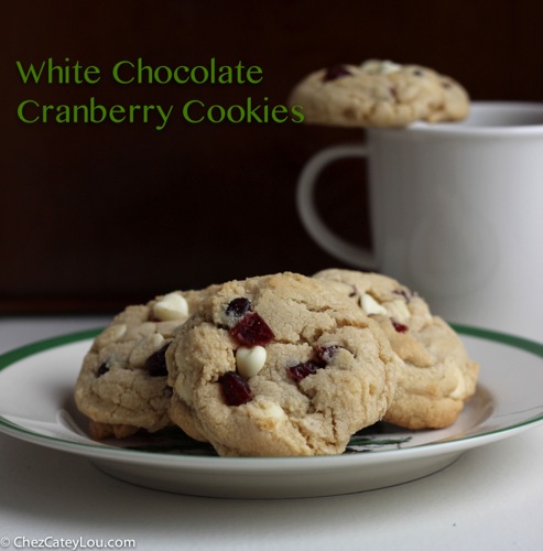 White Chocolate Cranberry Cookies | ChezCateyLou.com