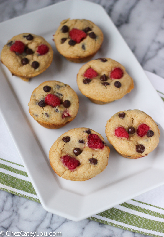 Chocolate Chip Raspberry Muffins | ChezCateyLou.com