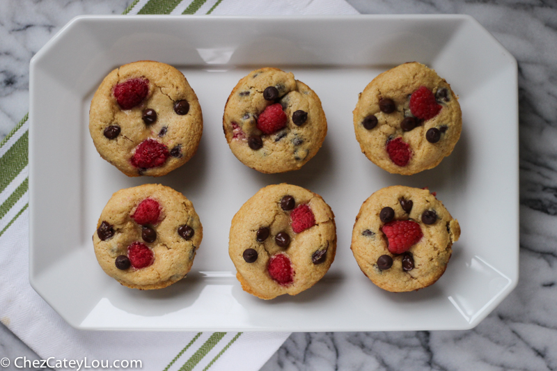 Chocolate Chip Raspberry Muffins | ChezCateyLou.com